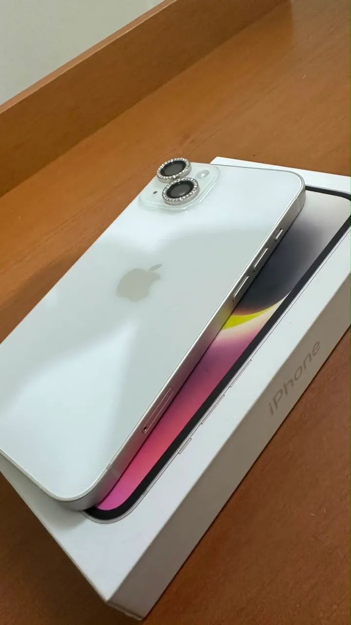 iPhone 14 branco - Saúde da bateria 97% - Foto 2
