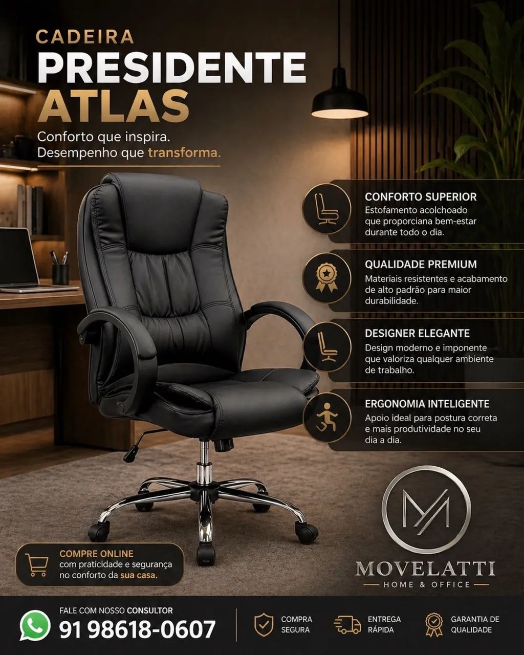 Cadeira presidente atlas