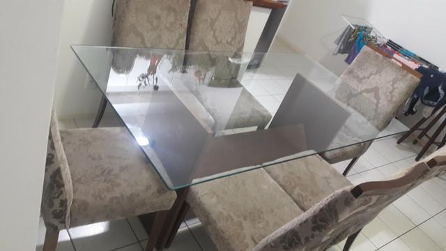 Mesa retangular Brasil Decor com 6 cadeiras