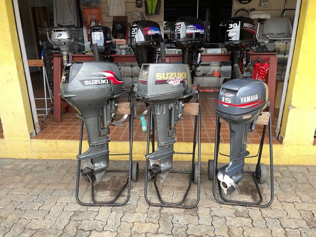 Motor de popa polpa poupa Suzuki yamaha mercury super 15 HP aluguel locação