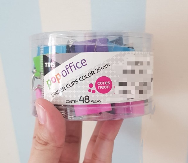 Prendedores De Papel Tris Pop Office Binder Clips Color 25mm