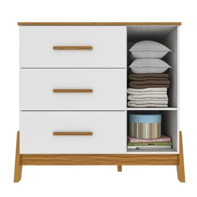 Jogo de Comoda e Berço/Cama Americano Guti 100% MDF (Novo)  - Foto 2