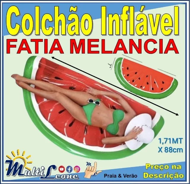 Colchão inflável Fatia de Melancia, 1,71mts X 88cm