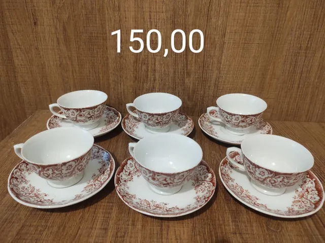 Conjuntos de chá de porcelana de 15 peças com bule de chá, xícaras e pires  Conjunto de xícaras de café Bone China Serviço de chá de cerâmica para