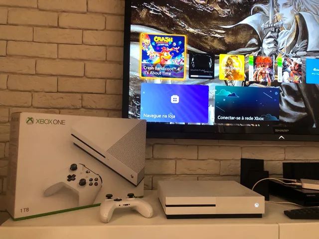 Xbox One S 1tb Seminovo + 2 Jogos Físicos Garantia E Nf