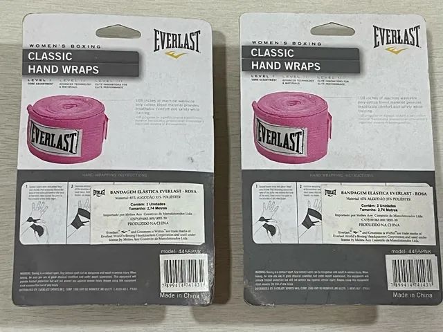 Bandagem elástica Everlast - cor rosa (o par) [para saída rápida] - Foto 2