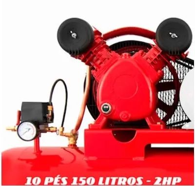 COMPRESSOR CHIAPERINI 10/150LTS RED(VERM) 2HP 220V - Foto 3