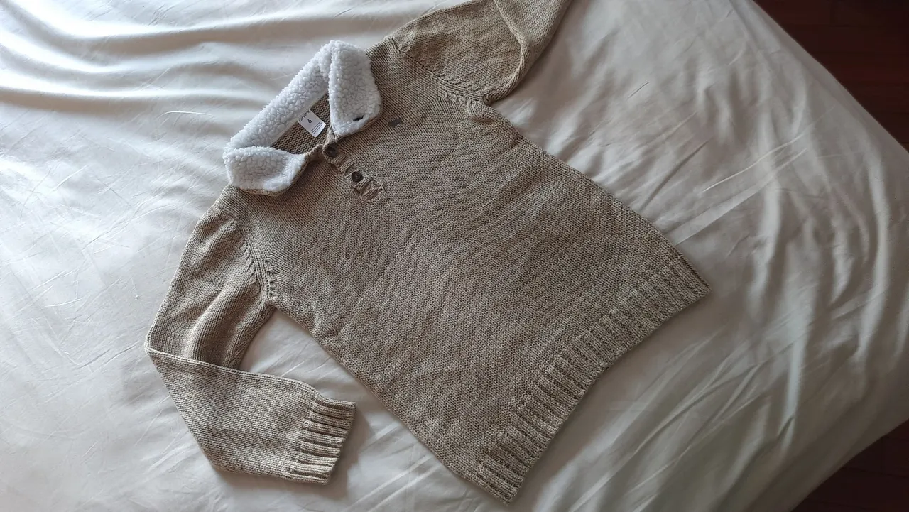 Suéter infantil de inverno com gola de pelo 6 anos Carters