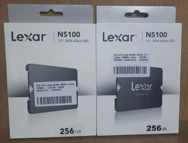 ssd sata lexar 256gb novo lacrado nota e garantia