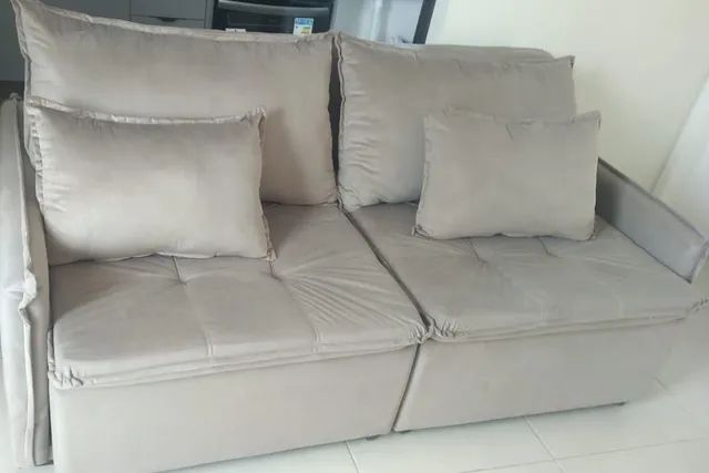 Sofá Em linho i  Sem Caixa Com Pillow Top 2.20m<br>Super Elegância em Linho - Foto 4