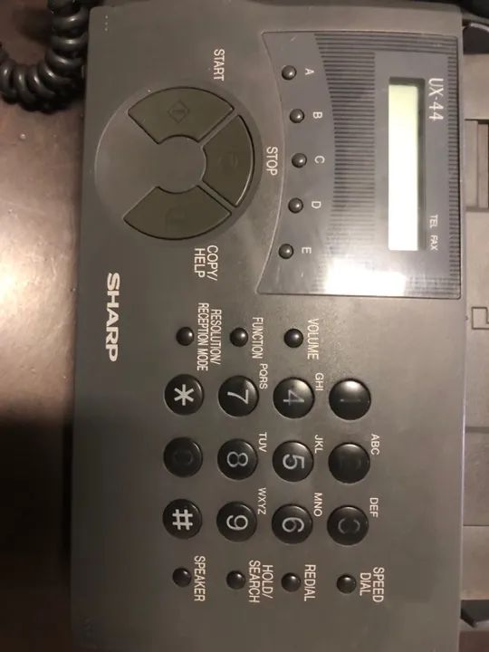 Fax Sharp UX-44 - Funcionando Perfeitamente