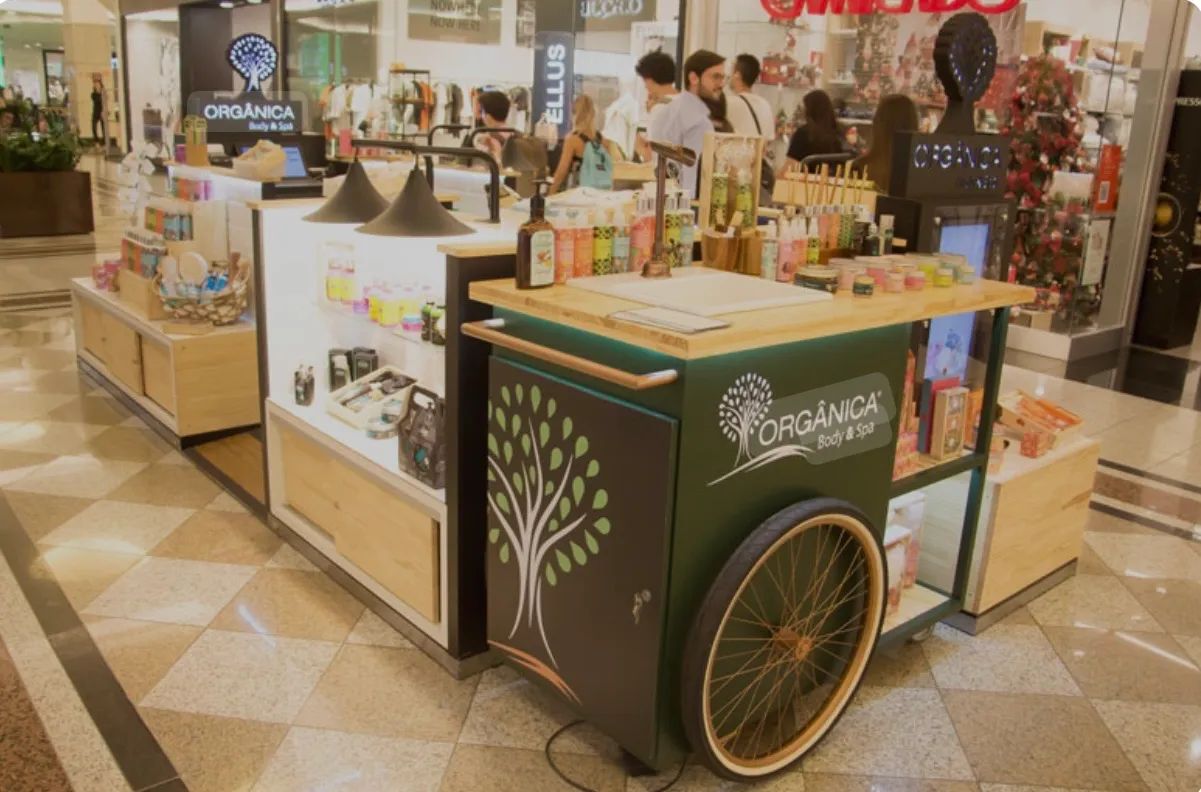 Carrinho Quiosque de produtos Orgânica seminovo. - Foto 2