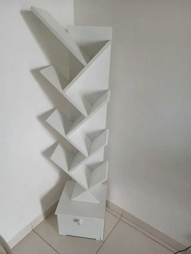 Sapateira/Livreiro em MDF branco - Foto 3