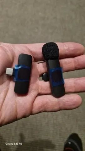 Microfone sem fio bluetooth recarregável de lapela - Foto 4