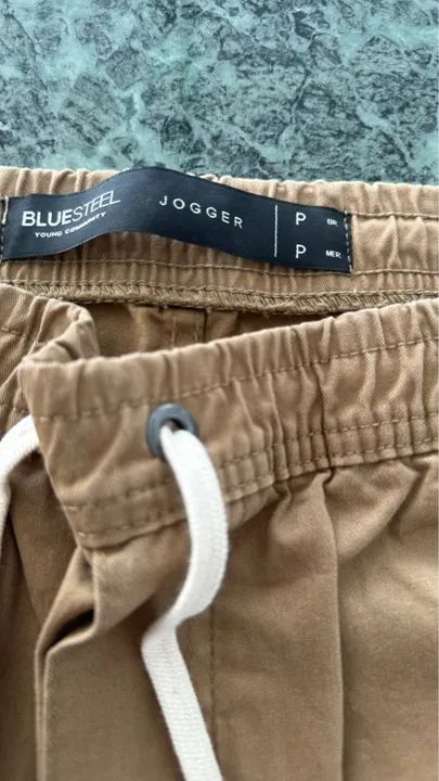 Calça jogger bege - Foto 3