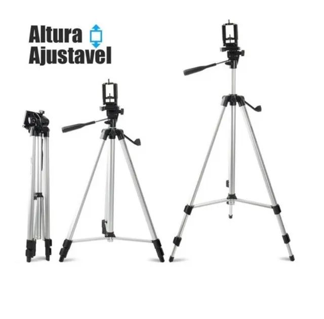 Tripé Câmera E Celular 150cm C/ Suporte (Novo)