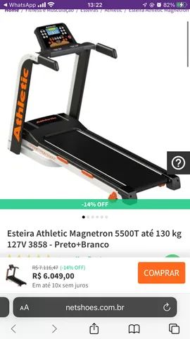 Esteira Athletic Magnetron 5500T até 130 kg 127V 3858 - Esteira