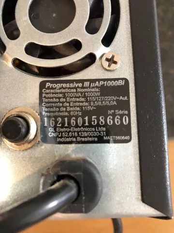 Vende-se estabilizador marca SMS modelo Progressive III 1000 VA - Foto 4