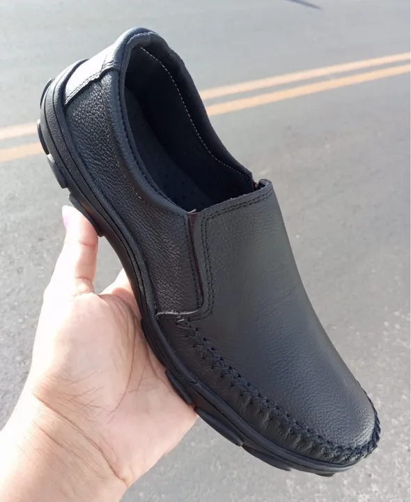 Sapatilha Social Masculino Couro Preto N38 ao N43