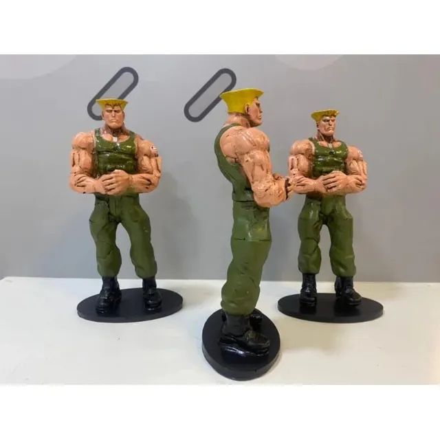 Boneco Guile Street Fighter Action Figure Miniatura em Resina - Foto 5