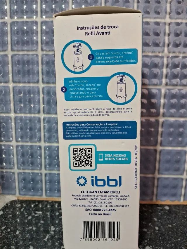 Refil Filtro IBBL exclusivo para purificadores pequenos do tipo Avanti, Mio e Viváx. - Foto 3