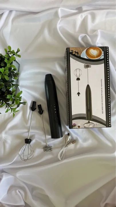 Batedor Misturador Mixer Elétrico para Bebidas Leite Café Clara de Ovos 2 EM 1