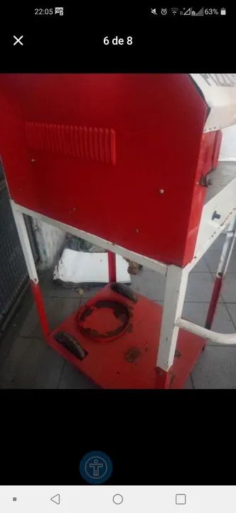 Carrinho pizza esfiha com rodinha transporteí - Foto 2