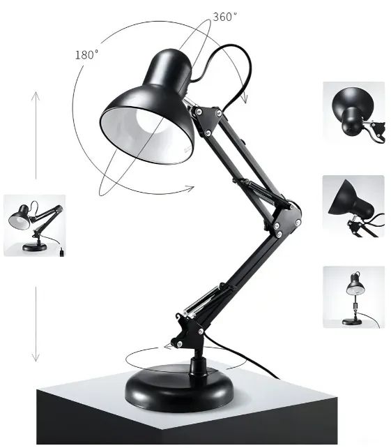 Luminária de Mesa Abajur Articulável Quarto e Escritório - Foto 3