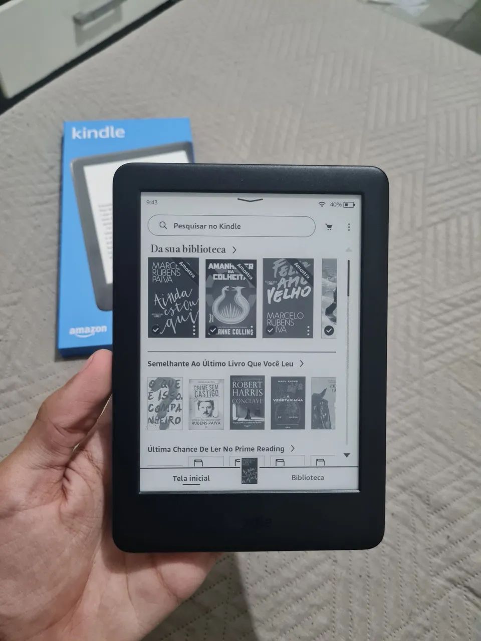Kindle 10ª Geração Preto - sem marcas de uso