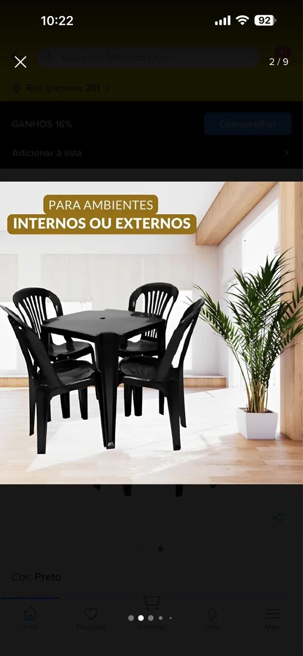 KIT MESA E CADEIRA DE PLÁSTICO - Foto 2