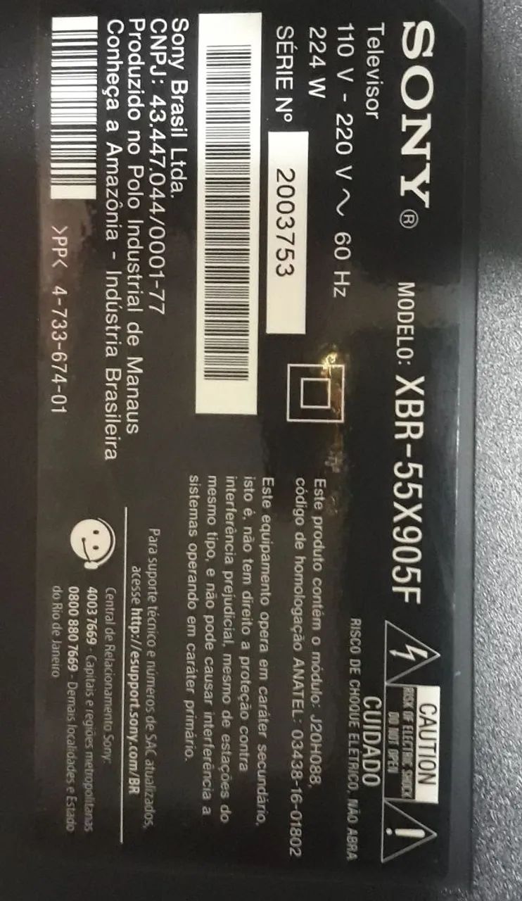 Acessórios TV Sony XBR-55X905F