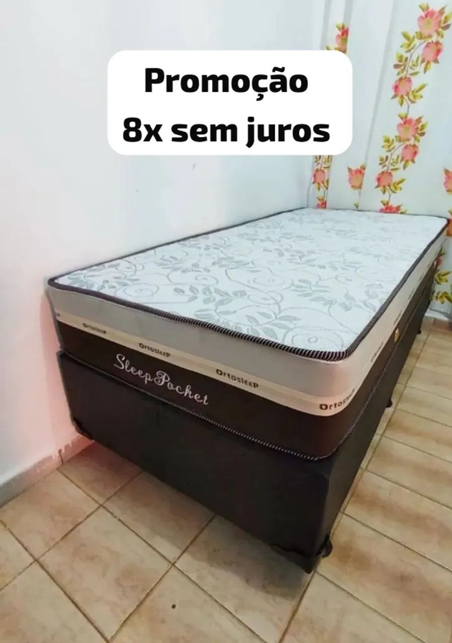 Cama box colchão molas e base