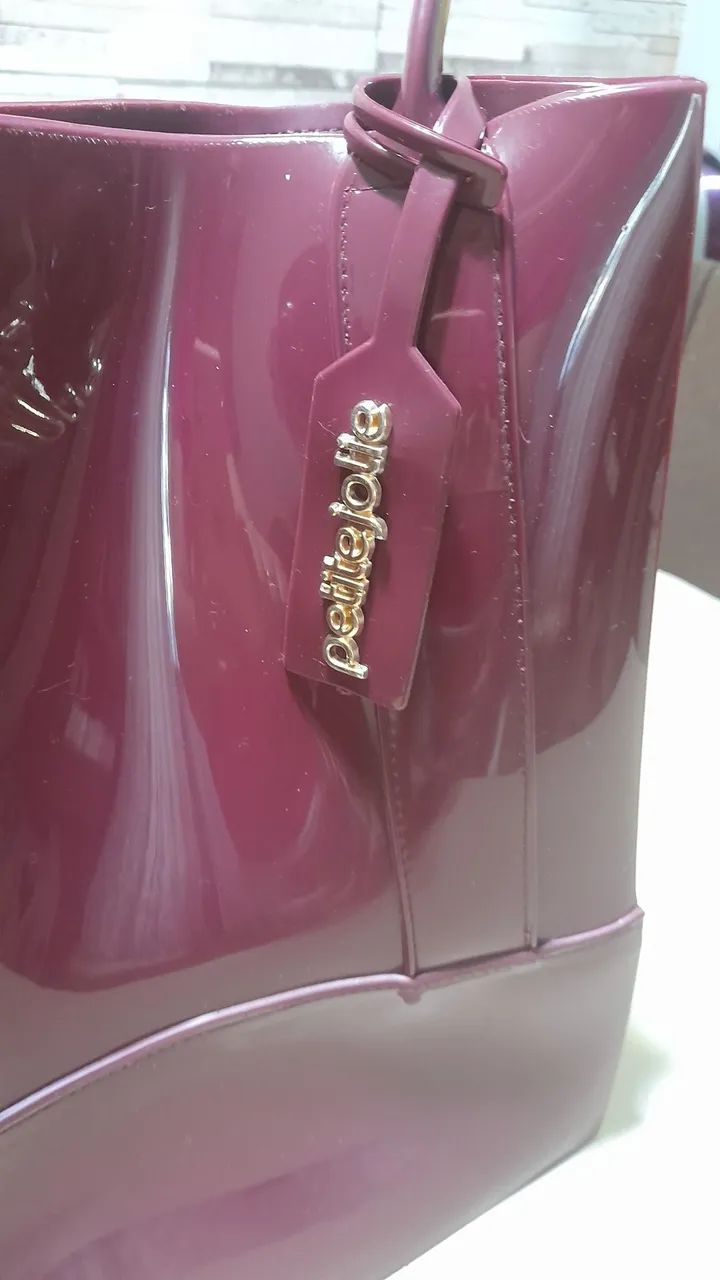 Vendo Bolsa Petite Jolie Original Seminova  Cor Vinho - Foto 2