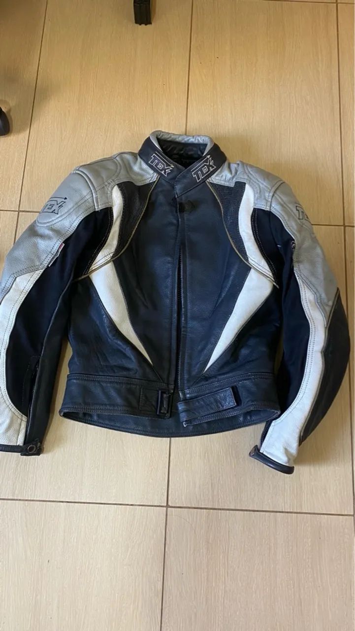 Jaqueta de Motociclista TEX Couro e Proteção