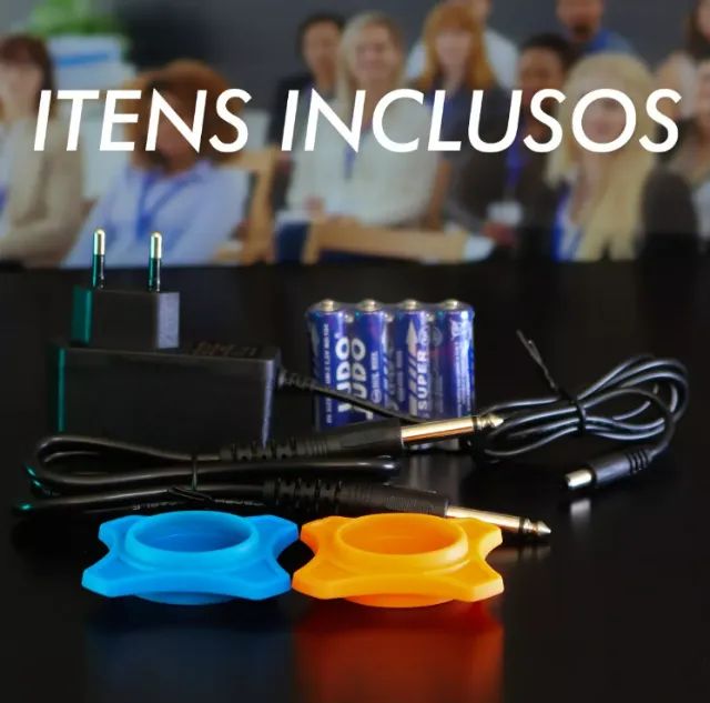 Microfone Sem Fio Duplo Uhf Dinamico Tela Digital  - Foto 6