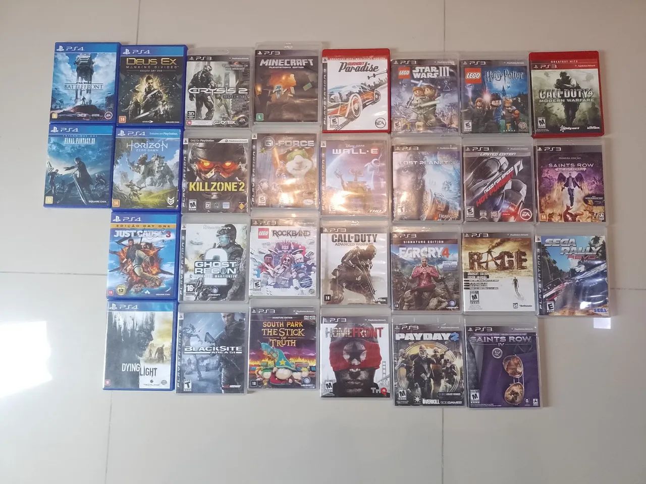 Jogos de PS3 e PS4 