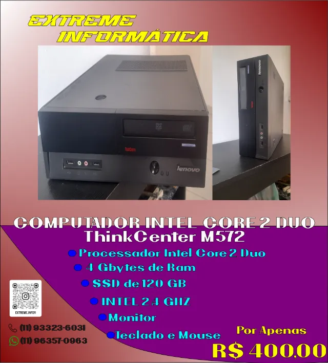 CPU Intel Core 2 DUO Lenovo