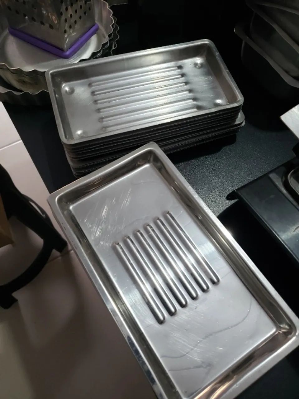 Bandejas inox para café individual