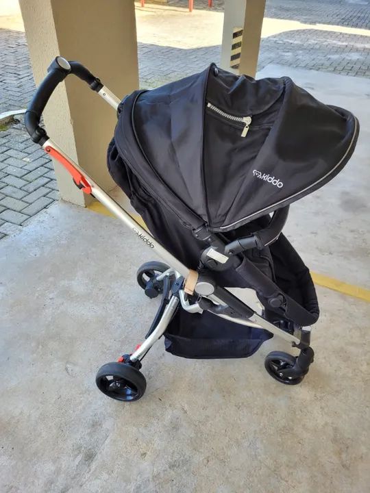 Carrinho de Bebê Kiddo Eclipse Melange Preto - Novo - Foto 3