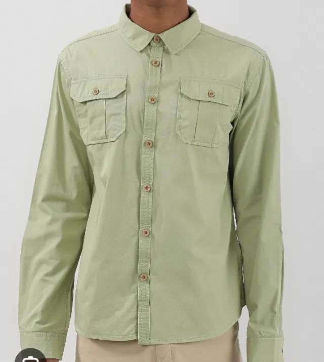 Camisa verde nova tam 14