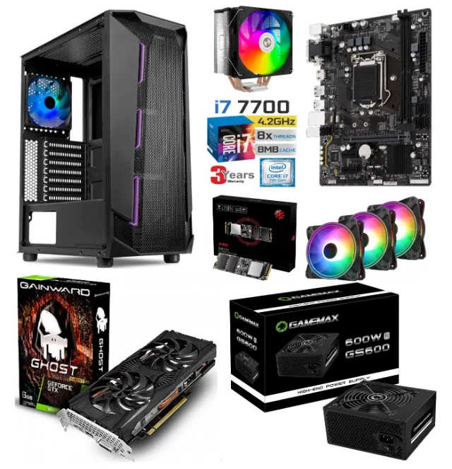 Cpu Gamer i7 7700 16Gb de Ram Ddr4 + Gtx 1660 Ti 06Gb Gddr6 na Cx com Garantia.