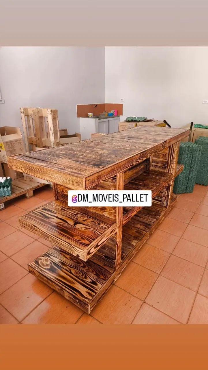 Ilha central feita com Madeira de Pallet - Foto 2