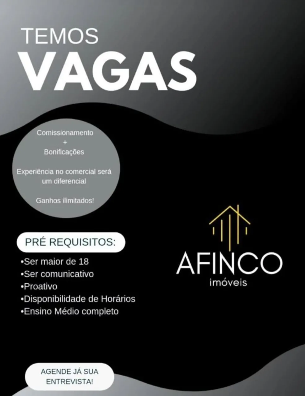 Vaga de início imediato!