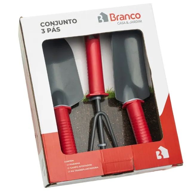 CONJUNTO JARDINAGEM C/ 3 PÁS - BRANCO - Foto 2