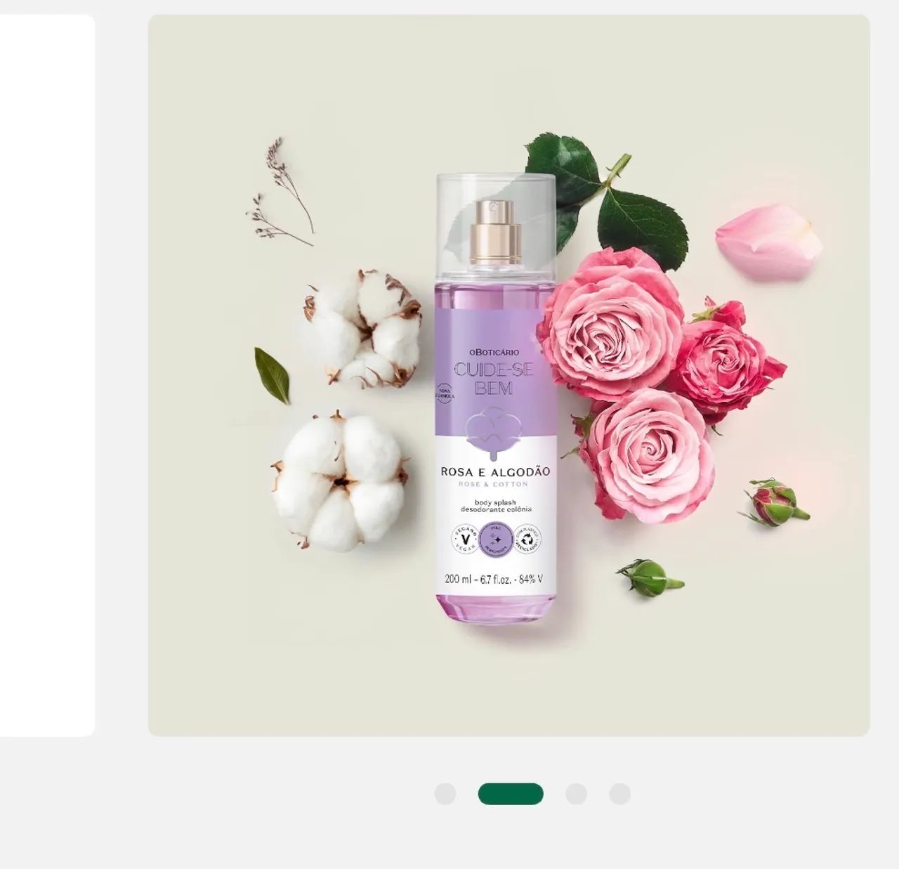 Bodysplash cuide-se bem rosa e algodão 