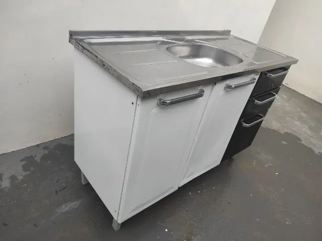 Balcão aço com pia inox 1,20m - Foto 6