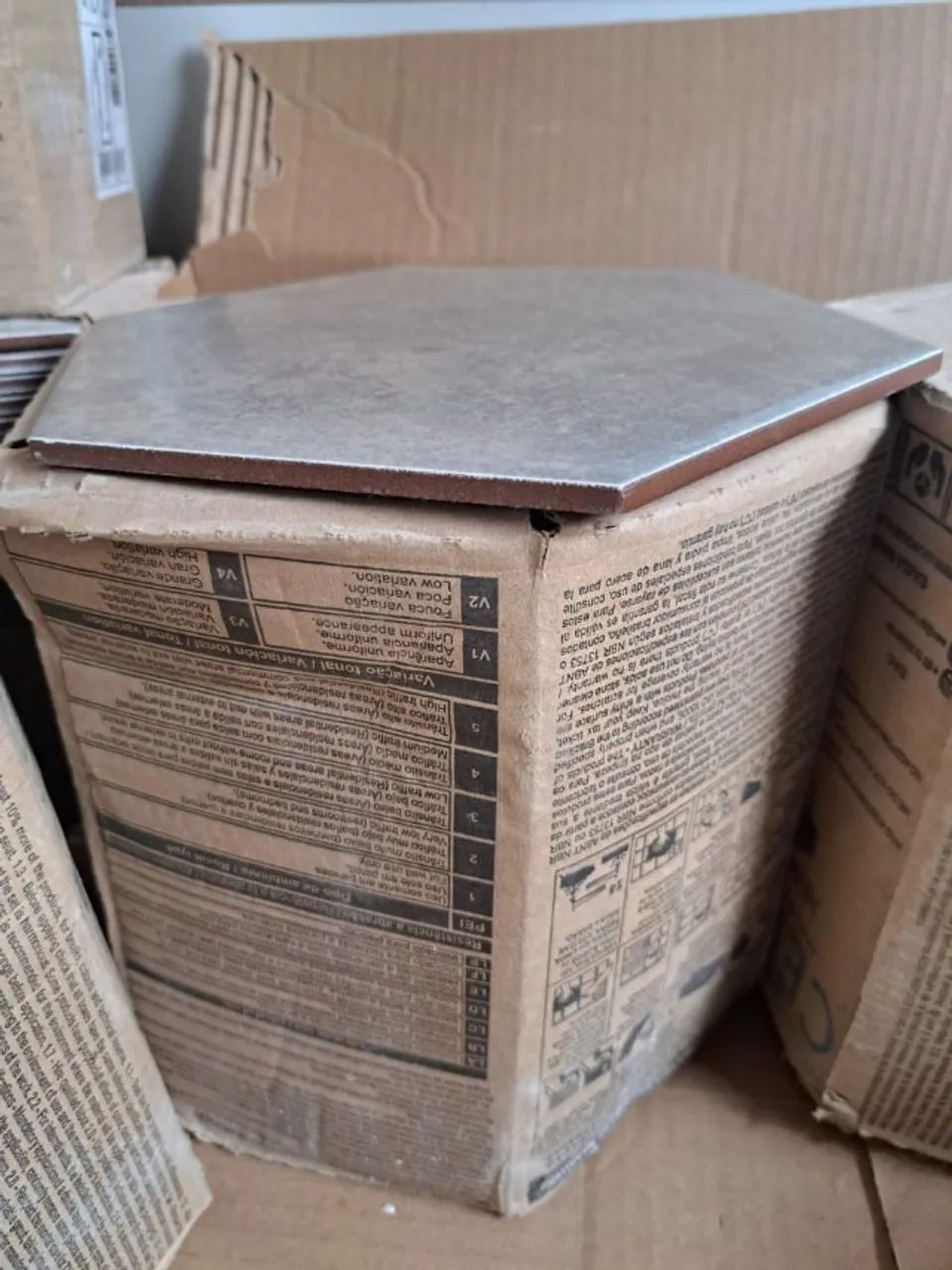 Hexagonal Gray Coating64985844344321122