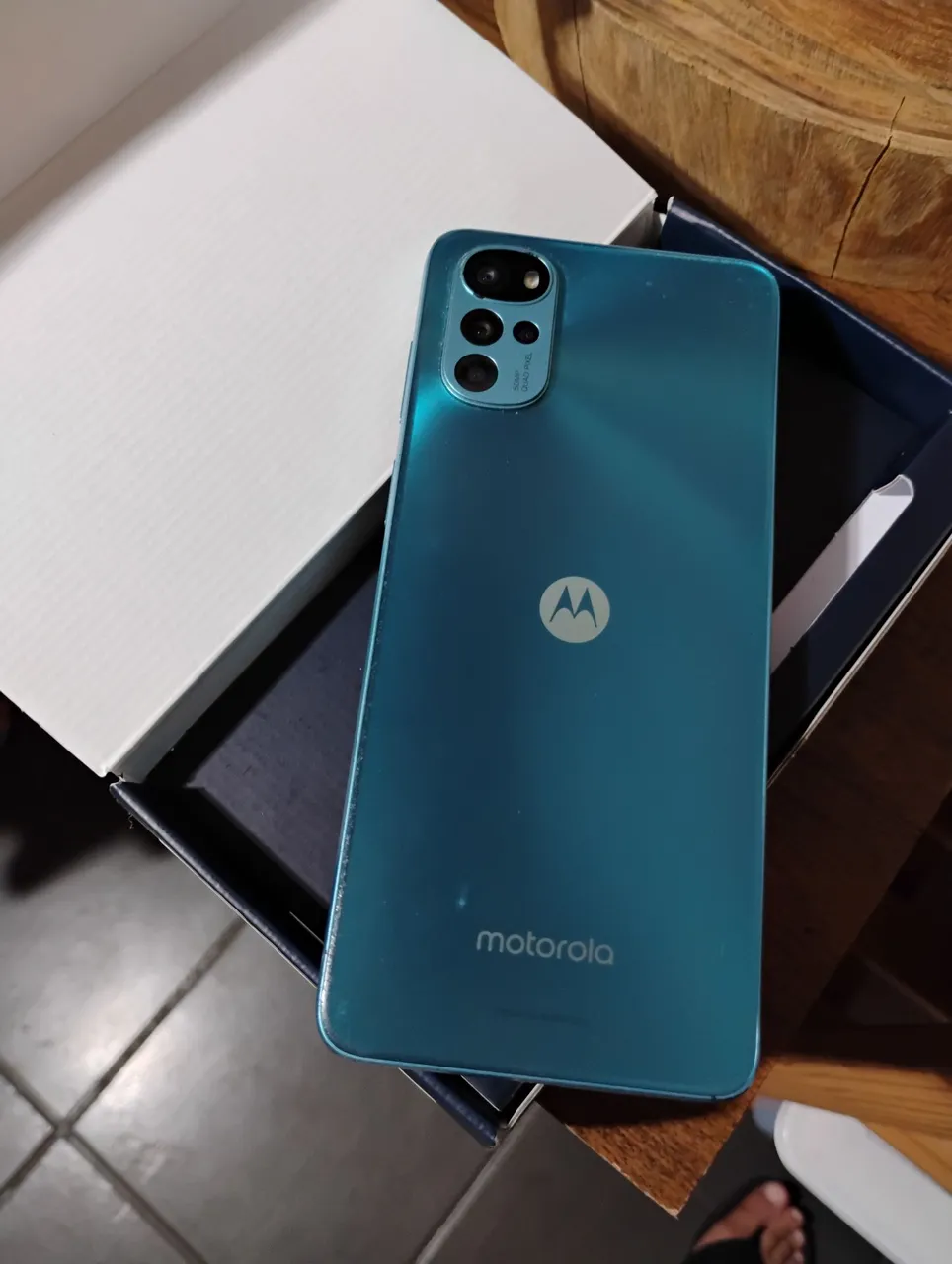 Vendo Moto G22 azul 128 GB Armazenamento