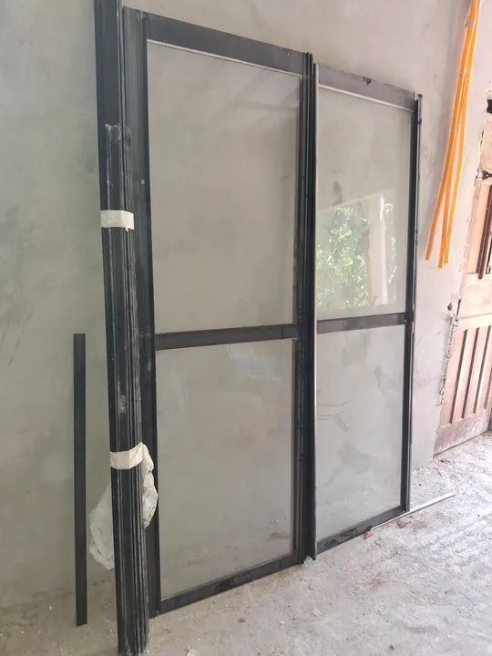 Porta de vidro de correr 2 folhas
