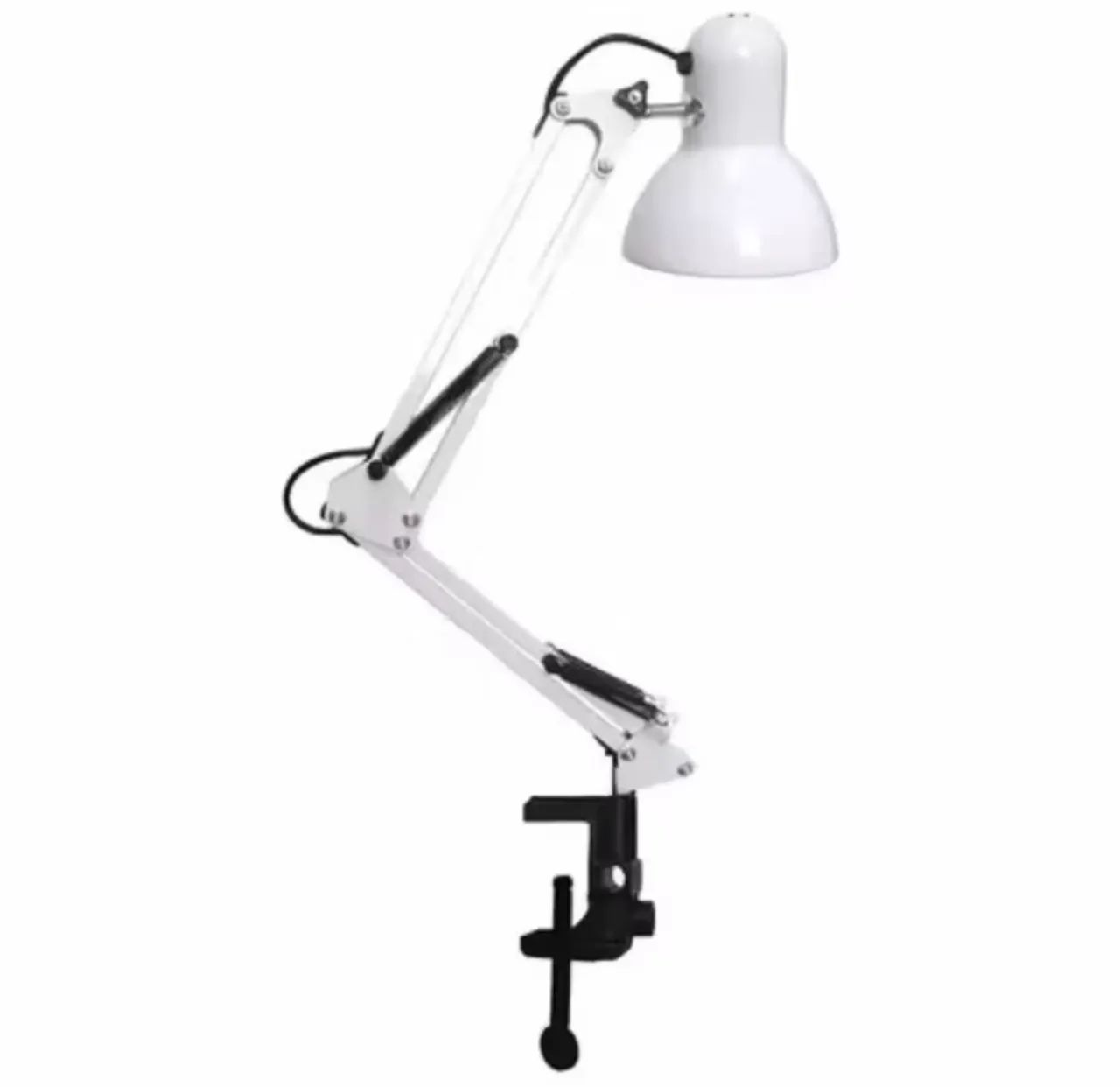 Luminária de Mesa Articulada com Clip - Branca